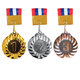 F11739 Медаль 2 место "солнце" (лента в комплекте)