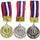 F11742 Медаль 2 место  (d-6 см, лента триколор в комплекте)
