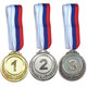 F18523 Медаль 1 место  (d-6,5 см, лента триколор в комплекте)