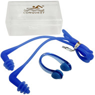 C33555-1 Комплект для плавания беруши и зажим для носа (синие), 10016735, Аксессуары для плавания