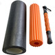 B31264 Ролик для йоги 3в1 (черно/оранжевый) 46x15см ЭВА/АБС/PVC