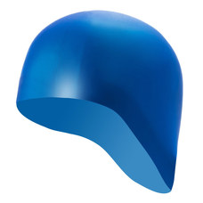B31521-S Шапочка для плавания силиконовая одноцветная анатомическая (Синий)