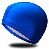 B31516 Шапочка для плавания ПУ одноцветная (Синяя), 10017991, 12.ПЛАВАНИЕ