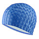 B31517 Шапочка для плавания ПУ одноцветная 3D (Синяя)