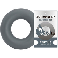 Эспандер кистевой "Fortius", кольцо 60кг (серый) , 10018752, Эспандеры Кистевые