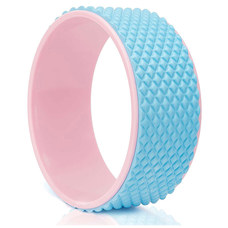 E41063 Колесо для йоги массажное 31х12см 6мм (розово/голубое) (D34473)