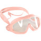 E33122-3 Очки полумаска для плавания юниорская (силикон) (розовые) 