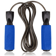 JJ-301 Скакалка с подшипником шнур 3,05м металл. тросс (синий) (E33368), 10020347, СКАКАЛКИ