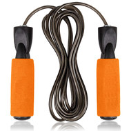 JJ-303 Скакалка с подшипником шнур 3,05м металл. тросс (оранжевый) (E33370), 10020349, СКАКАЛКИ