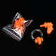 E36868-3 Набор для плавания в zip-lock, беруши и зажим для носа (оранжевый)