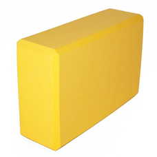 BE100-A Йога блок полумягкий (желтый) 223х150х76мм., из вспененного ЭВА (E39148)