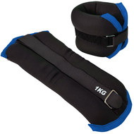 HKAW101-A Утяжелители "ALT Sport" (2х1,0кг) (нейлон) в сумке (черный с синий окантовкой), 10020616, УТЯЖЕЛИТЕЛИ