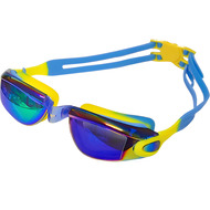 B31549-A Очки для плавания взрослые с зеркальными стёклами (желто/голубые), 10020653, 12.ПЛАВАНИЕ