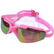 E38879-2 Очки для плавания взрослые зеркальные (розовые), 10021085, Очки для плавания