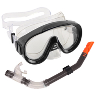 E39246-4 Набор для плавания юниорский маска+трубка (ПВХ) (черный), 10021114, 00.Новые поступления