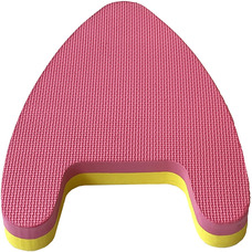 Доска для плавания 2-х цветная с ручками 28х38х4,5 см E39335 (розово/желтая)