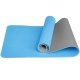 E39308 Коврик для йоги ТПЕ 183х61х0,6 см (голубой/серый)