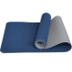 E39306 Коврик для йоги ТПЕ 183х61х0,6 см (синий/серый)