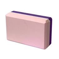 E29313-7 Йога блок полумягкий 2-х цветный (фиолетово-розовый) 223х150х76мм., из вспененного ЭВА, 10021232, ЙОГА БЛОКИ