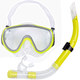 E39226 Набор для плавания взрослый маска+трубка (ПВХ) (желтый) 