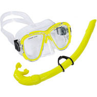 E39231 Набор для плавания взрослый маска+трубка (ПВХ) (желтый) , 10021312, Наборы для плавания