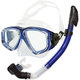 E39237 Набор для плавания юниорский маска+трубка (Силикон) (синий) 