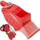 E39266-2 Свисток "Дельфин" пластиковый в боксе, без шарика, на шнурке (красный)