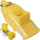E39266-3 Свисток "Дельфин" пластиковый в боксе, без шарика, на шнурке (желтый)
