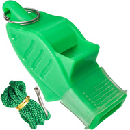 E39266-4 Свисток "Дельфин" пластиковый в боксе, без шарика, на шнурке (зеленый), 10021403, 08.ИГРЫ