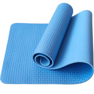 E40036 Коврик для йоги ЭВА 183х61х0,7 см (синий Мрамор) (147-016), 10021461, КОВРИКИ