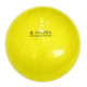 Мяч для художественной гимнастики однотонный,  d=19 см (желтый с блестками)