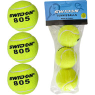 E29375 Мячи для большого тенниса "Swidon 805" 3 штуки (в пакете), 10021608, 08.ИГРЫ