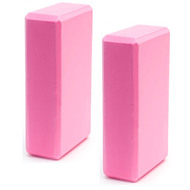 BE300-3 Набор йога блоков полумягких 2 штуки (розовые) 223х150х76мм., из вспененного ЭВА (E40573), 10021656, ЙОГА БЛОКИ
