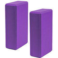BE300-4 Набор йога блоков полумягких 2 штуки (фиолетовые) 223х150х76мм., из вспененного ЭВА (E40574), 10021657, ЙОГА БЛОКИ