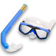 E41216 Набор для плавания детский маска+трубка (ПВХ) (синий) 
