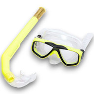 E41217 Набор для плавания детский маска+трубка (ПВХ) (желтый) , 10021812, Наборы для плавания