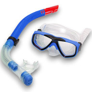 E41219 Набор для плавания детский маска+трубка (ПВХ) (синий) , 10021814, Наборы для плавания