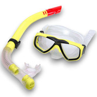 E41220 Набор для плавания детский маска+трубка (ПВХ) (желтый) , 10021815, Наборы для плавания