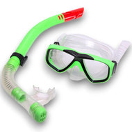 E41221 Набор для плавания детский маска+трубка (ПВХ) (зеленый) , 10021816, Наборы для плавания