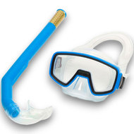 E41222 Набор для плавания детский маска+трубка (ПВХ) (синий) , 10021817, Наборы для плавания