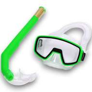 E41224 Набор для плавания детский маска+трубка (ПВХ) (зеленый) , 10021819, Наборы для плавания