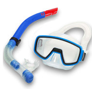 E41225 Набор для плавания детский маска+трубка (ПВХ) (синий) , 10021820, Наборы для плавания