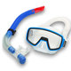 E41225 Набор для плавания детский маска+трубка (ПВХ) (синий) 