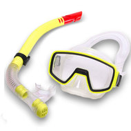E41226 Набор для плавания детский маска+трубка (ПВХ) (желтый) , 10021821, Наборы для плавания