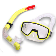 E41226 Набор для плавания детский маска+трубка (ПВХ) (желтый)