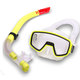 E41226 Набор для плавания детский маска+трубка (ПВХ) (желтый) 