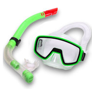 E41227 Набор для плавания детский маска+трубка (ПВХ) (зеленый) , 10021822, 11.ПЛЯЖНЫЙ ОТДЫХ