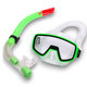 E41227 Набор для плавания детский маска+трубка (ПВХ) (зеленый) 