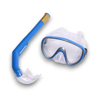 E41228 Набор для плавания взрослый маска+трубка (ПВХ) (синий) , 10021823, Наборы для плавания