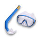 E41228 Набор для плавания взрослый маска+трубка (ПВХ) (синий) 